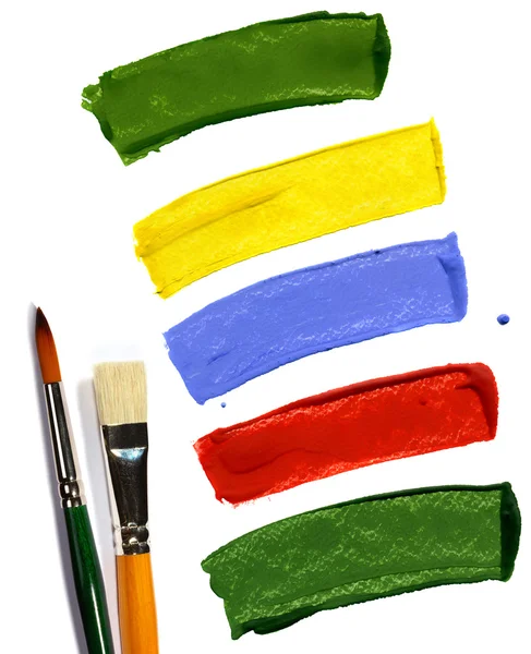 Brashes Abstract Gouache Draw — Stock Photo, Image