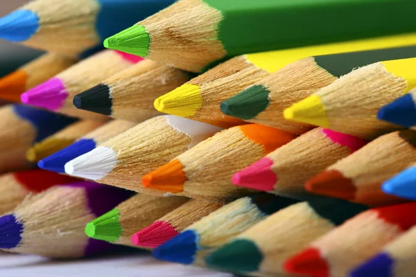 Grande Pile Crayon Couleur — Photo