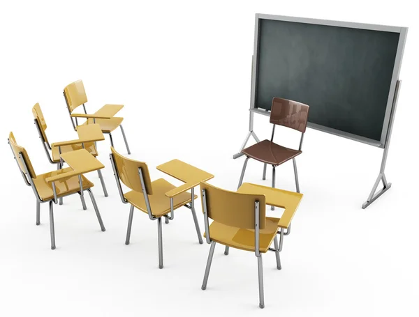 Darstellung Eines Leeren Klassenzimmers — Stockfoto