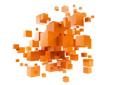 Oarnge cubes clipart