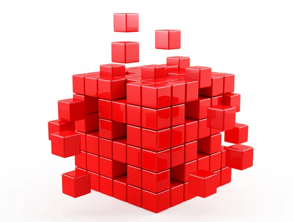 Cubo rojo —  Fotos de Stock
