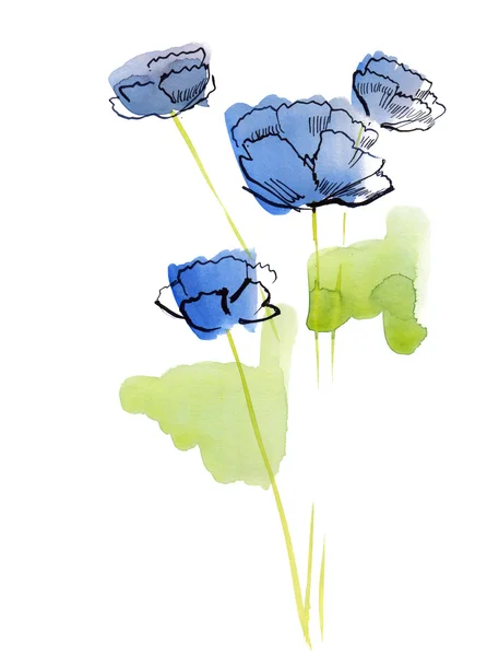 Soyut çiçek arka plan boyalı — Stok fotoğraf
