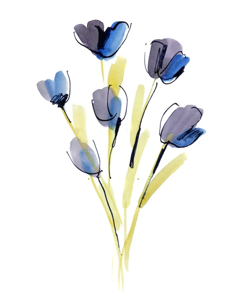 Абстрактний пофарбований квітковий фон — стокове фото