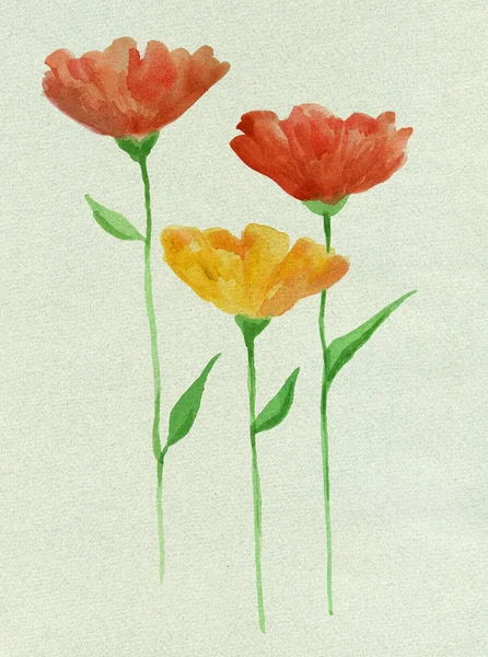 Abstrato pintado fundo floral — Fotografia de Stock