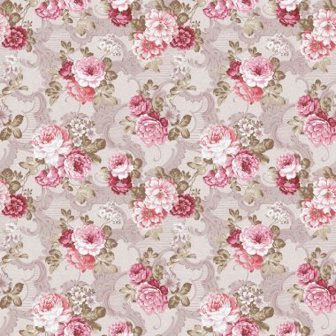 Seamless rose background pattern clipart