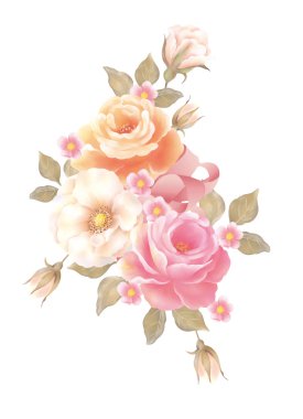 Rose bouquet clipart