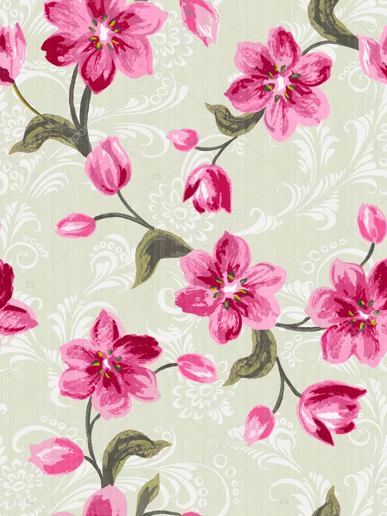 Floral wallpaper Stock Photos, Royalty Free Floral wallpaper Images |  Depositphotos