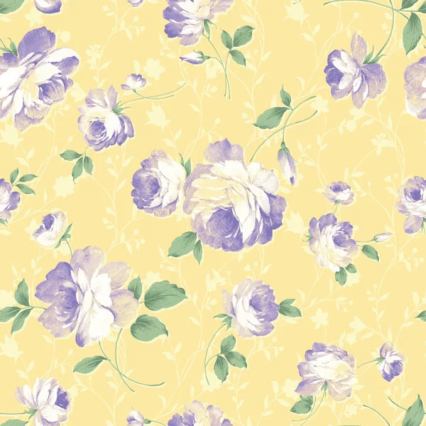 Blue Rose Seamless Background Pattern — Stock Photo, Image