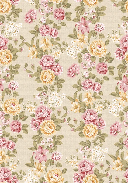 Schöne Rose Strauß Design Nahtlose Muster Hintergrund — Stockfoto