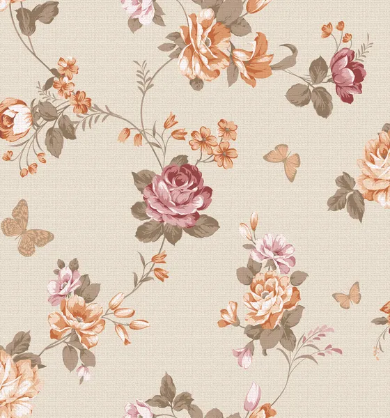 Schöne Blume Design Nahtlose Muster Hintergrund — Stockfoto