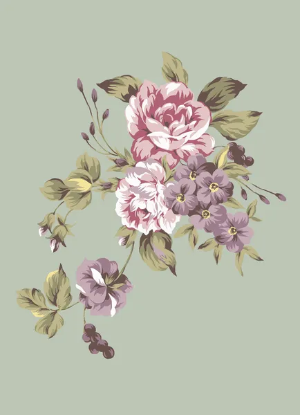 Krásná Růže Kytice Design Jednoduché Pozadí — Stock fotografie