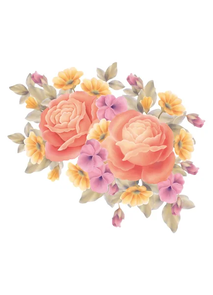 Illustration Rose Decoration — Stock Photo, Image