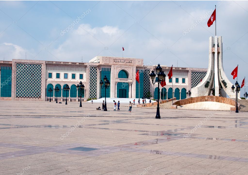 Presidential Palace in Tunis in peacetime — Stock Photo © speshilov ...