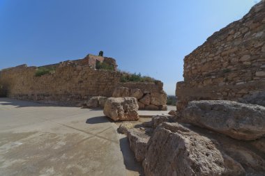 The ruins of the ancient walls of Rome in the era of Tarragona, Spain clipart