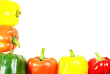 Colorful pepper border clipart