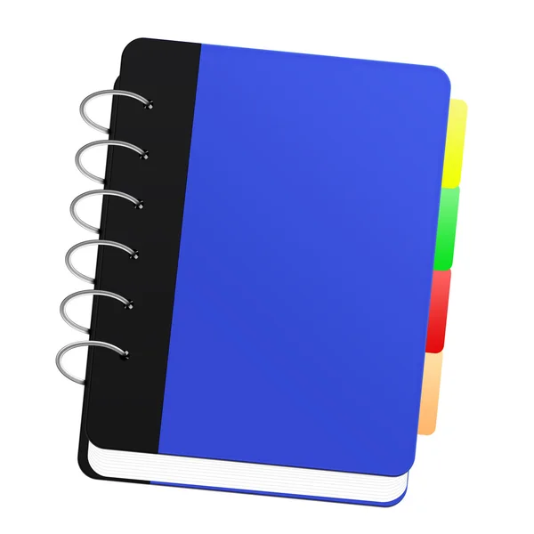 Een blauwe notebook — Stockfoto