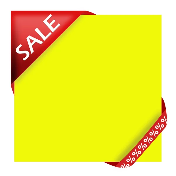Лента Красного Угла Табличкой Продажи Вашего Магазина — стоковое фото
