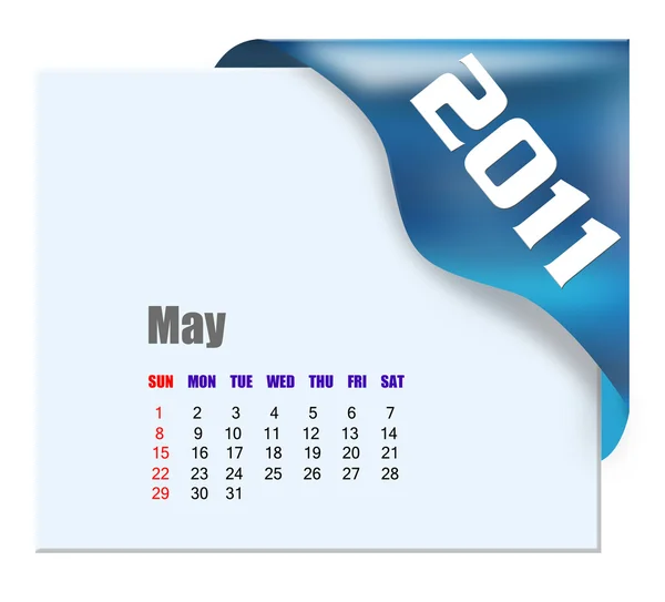 Maio 2011 Calendário — Fotografia de Stock
