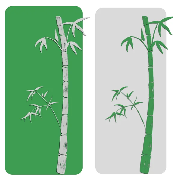 Two bamboos postcard — Stock Photo, Image