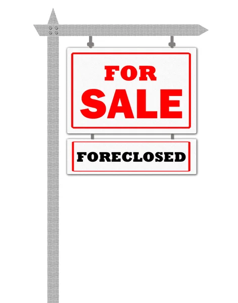 Σπίτι Για Πώληση Σημάδι Αποκλεισμού Ακίνητων Περιουσιών — Φωτογραφία Αρχείου