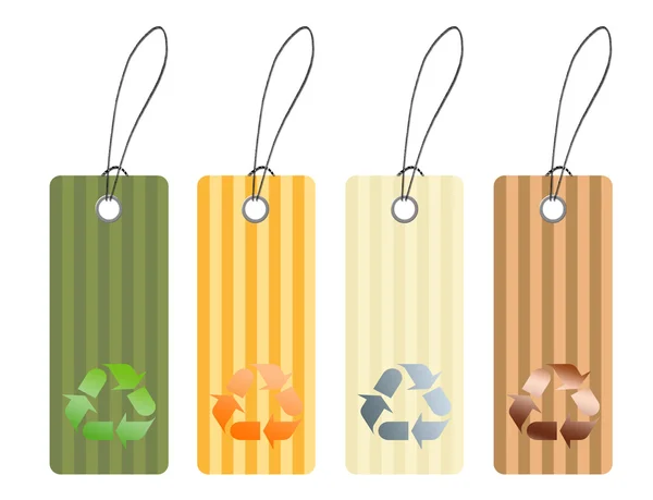 Etiquetas Ecológicas Reciclagem Para Design Ambiental — Fotografia de Stock