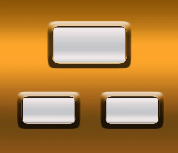 Metal Website Buttons — Stock Photo, Image