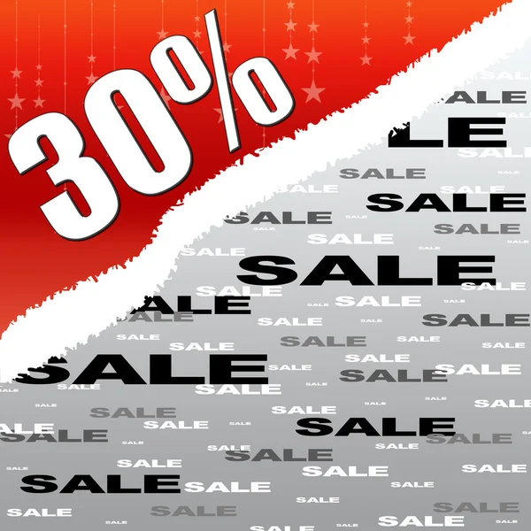 Thirty percent discount and sale illustration poster — Stock Photo, Image