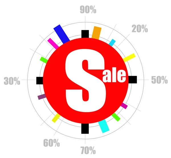 Sale Discount Poster Clock Design — Stock Photo, Image