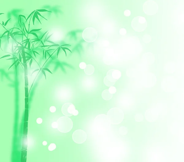 Bambou Chanceux Avec Affiche Neige — Photo