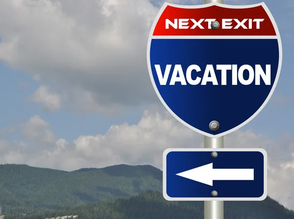 Vacation Road Sign — Stock Photo, Image
