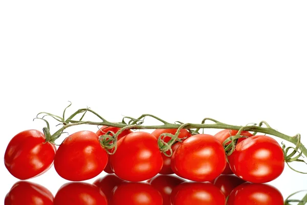 Moldura Tomate Fresco Refletiu Sua Forma — Fotografia de Stock
