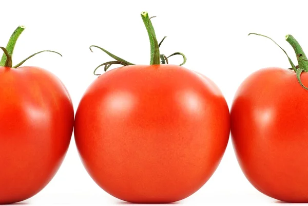 Fresh tomatoes pattern on white background — Stock Photo, Image