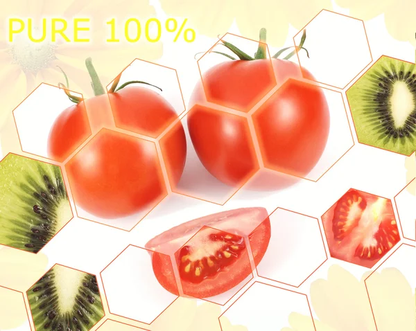 Pure One Hundred Percent Juicy Fruit — Stock Photo, Image