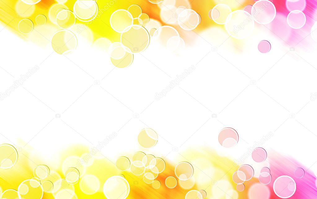 Abstract colorful bubbles border