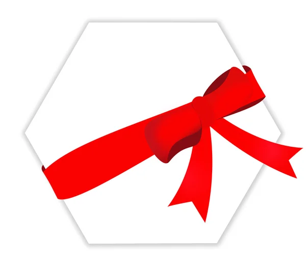 stock image Red gift ribbon bow