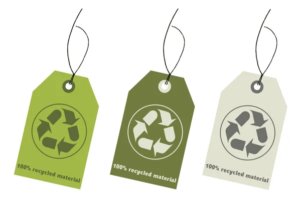 Hasznosítsd újra a címkék, a környezetvédelmi tervezés — Stock Fotó