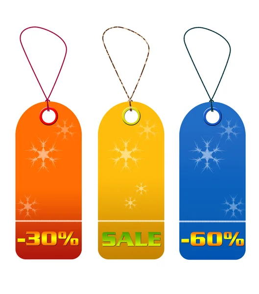 Colorful sale and discount tags — Stock Photo, Image
