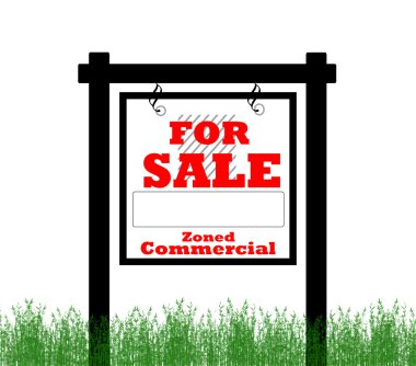 Home for sale by owner, zoned commercial clipart