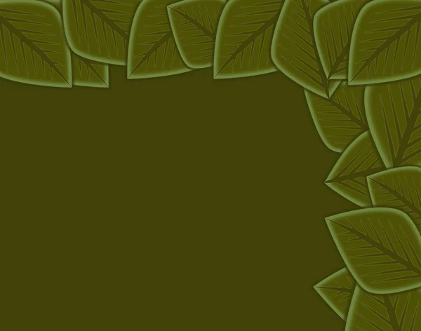 Abstract green leaf border — Stock Photo, Image