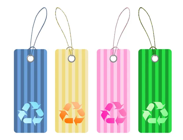 Etiquetas Reciclagem Para Design Ambiental — Fotografia de Stock