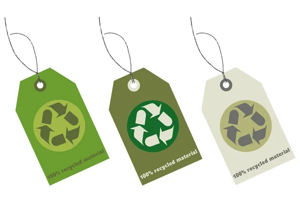Etiquetas Reciclaje Para Diseño Ambiental — Foto de Stock