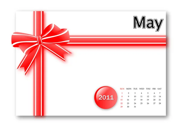 2011 年カレンダーの可能性があります — ストックベクタ