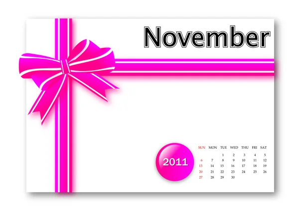 November 2011 Kalendern — Stock vektor