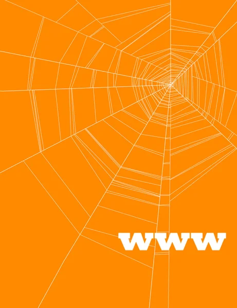 Www na tle web pająk — Zdjęcie stockowe