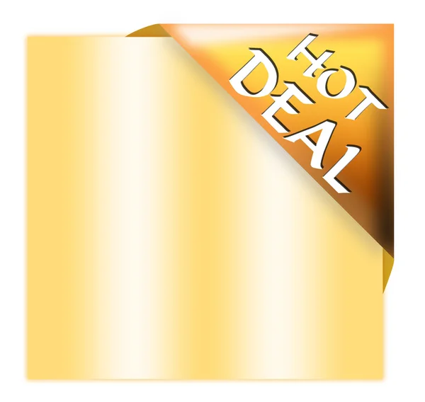 Wstążka Złotego Rogu Znakiem Hot Deal — Zdjęcie stockowe