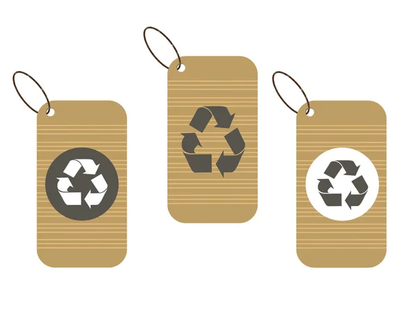 Etiquetas Reciclaje Para Diseño Ambiental — Foto de Stock