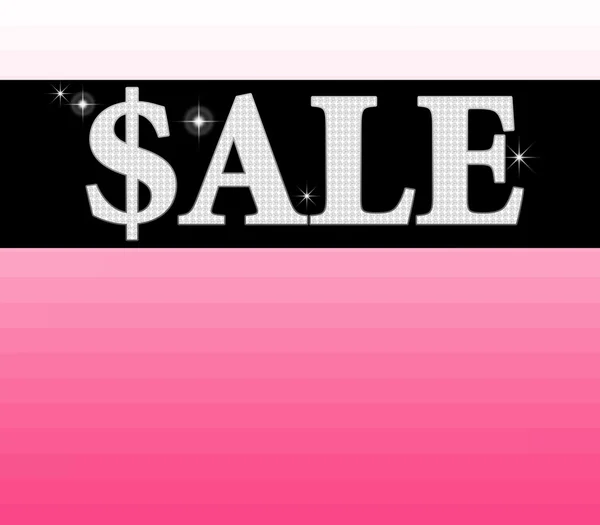 Cartel de venta con cartel de fondo rosa — Foto de Stock
