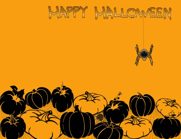 Glückliche Halloween Postkarte Für Eine Tolle Saison — Stockfoto