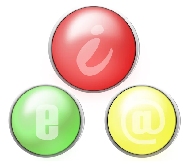 Красочные Кнопки Электронной Почты Вашего Сайта — стоковое фото