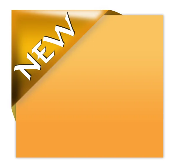 新しい記号黄金角リボン — ストック写真